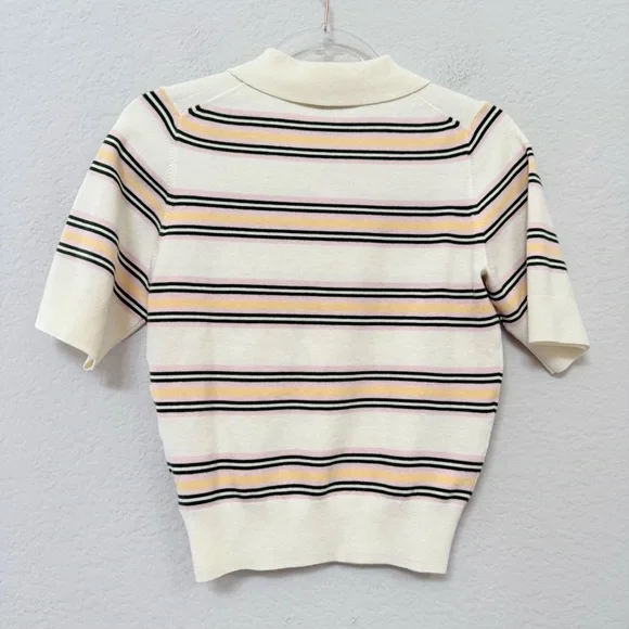 Reformation Campbell Cotton Polo Sweater Size XS